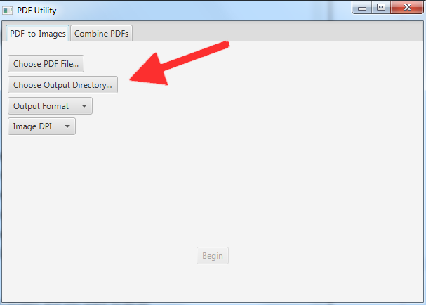 choose an output directory