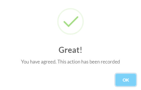consent granted modal screenshot
