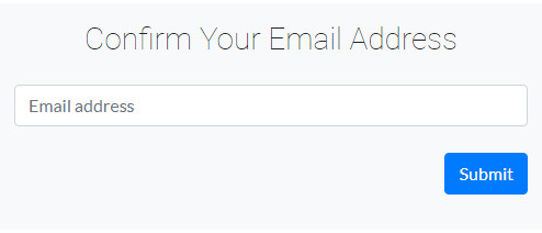 confirm your email address screenshot